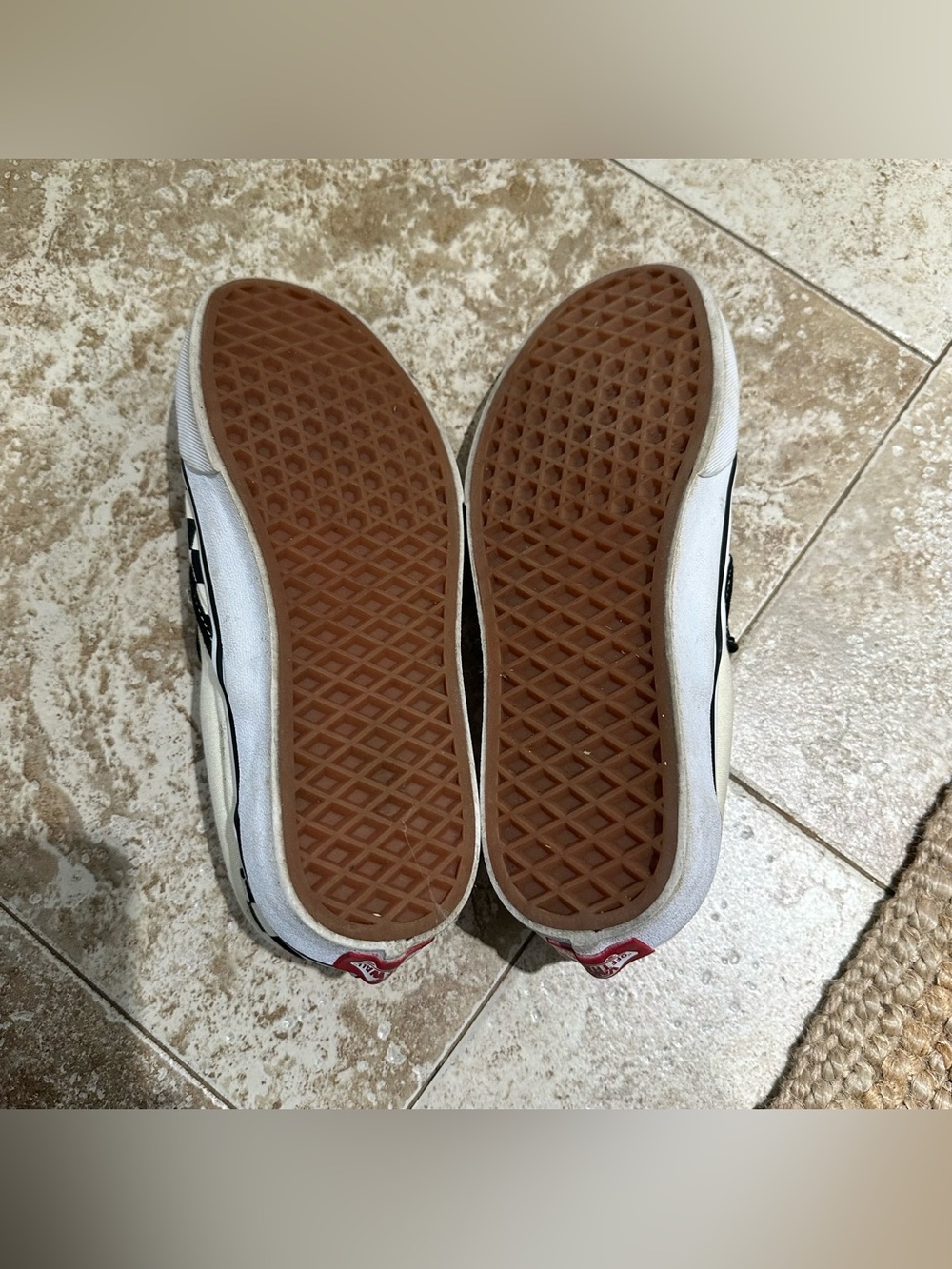Vans Black & White Checkerboard Slip-On Sneakers - Picture 4 of 6